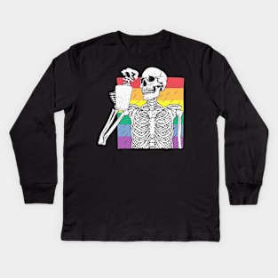 skull pride Kids Long Sleeve T-Shirt